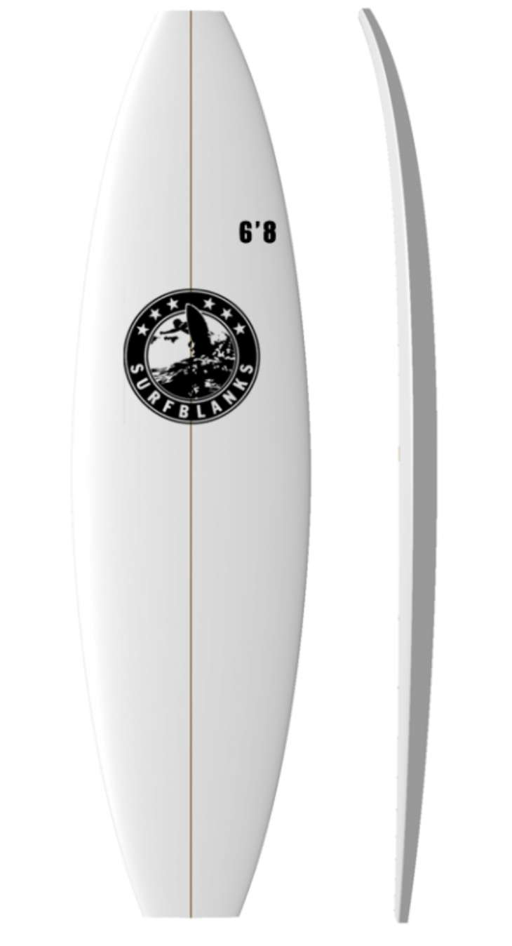 6'8" Shortboard Surf blank